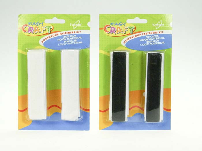 Velcro Hook & Loop Kit 2pc BLACK STRIP 50cm